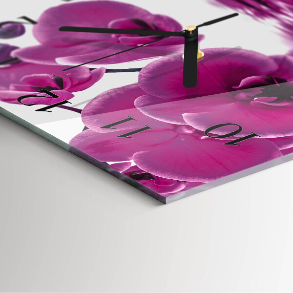 Szögletes üvegóra Orchidea