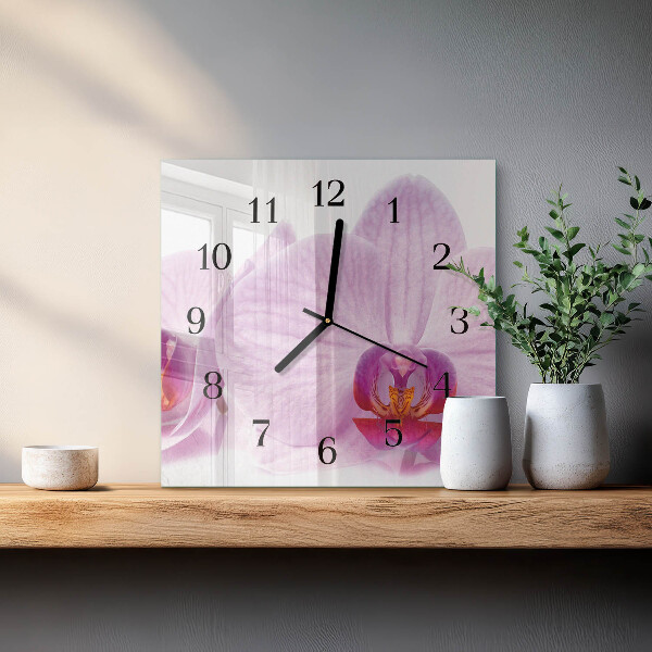 Szögletes üvegóra Orchidea