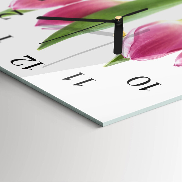 Szögletes üvegóra Tulipánok