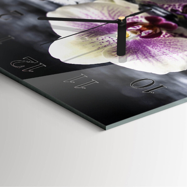 Szögletes üvegóra Orchidea