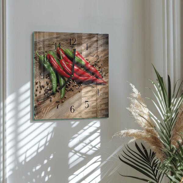 Szögletes üvegóra Chili paprika
