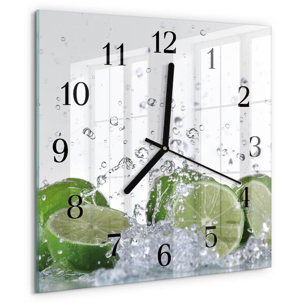 Szögletes üvegóra Lime