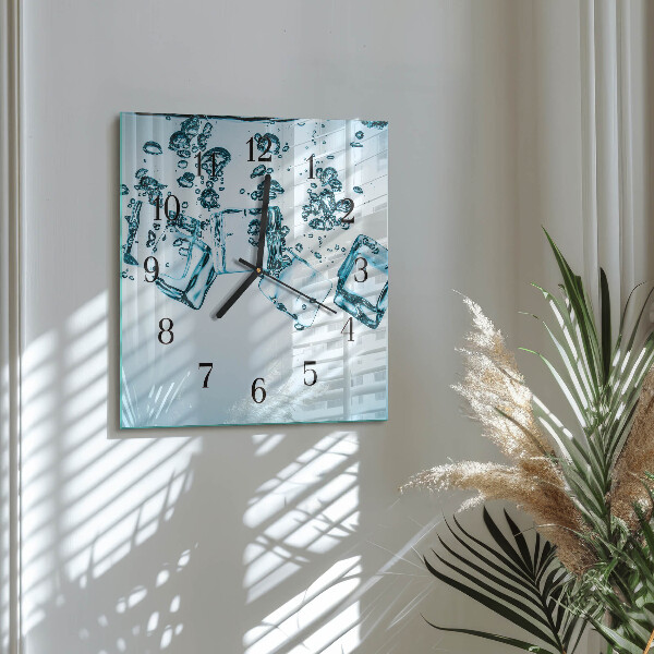 Szögletes üvegóra Jég