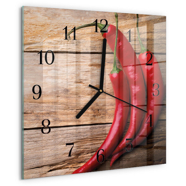 Szögletes üvegóra Chili paprika