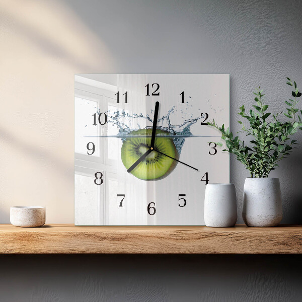 Szögletes üvegóra Kiwi