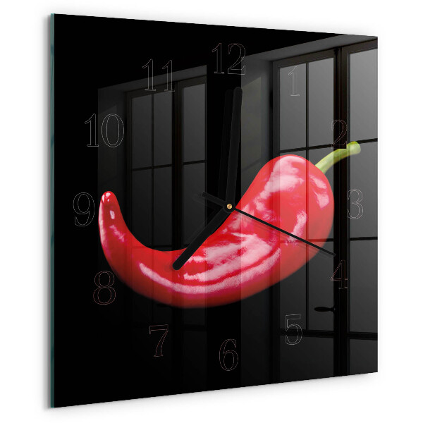 Szögletes üvegóra Chili paprika