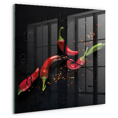 Szögletes üvegóra Chili paprika