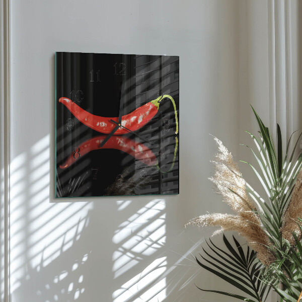 Szögletes üvegóra Chili paprika