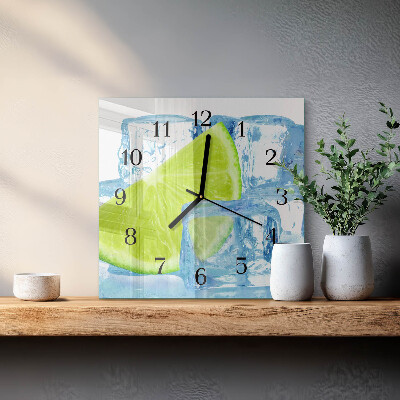 Szögletes üvegóra Lime jég