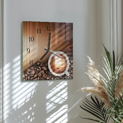 Szögletes üvegóra Kávé