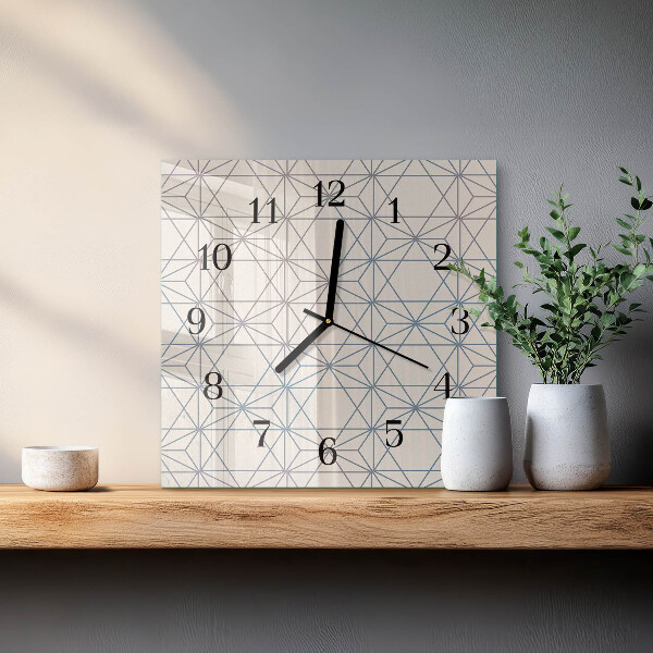 Szögletes üvegóra Geometrikus minta