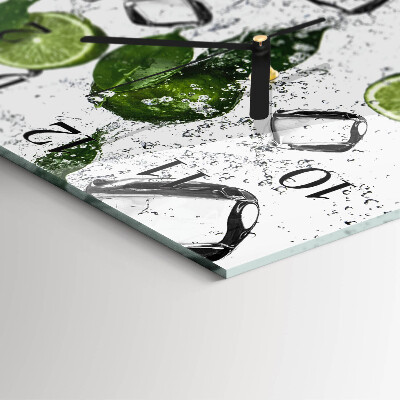 Szögletes üvegóra Lime