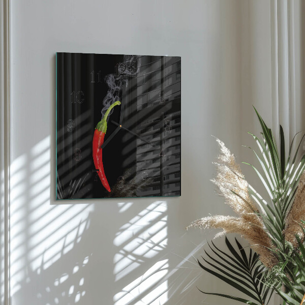 Szögletes üvegóra Chili paprika