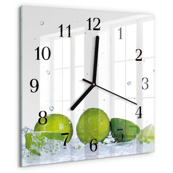 Szögletes üvegóra Lime