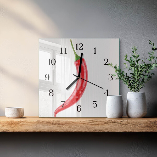Szögletes üvegóra Chili paprika