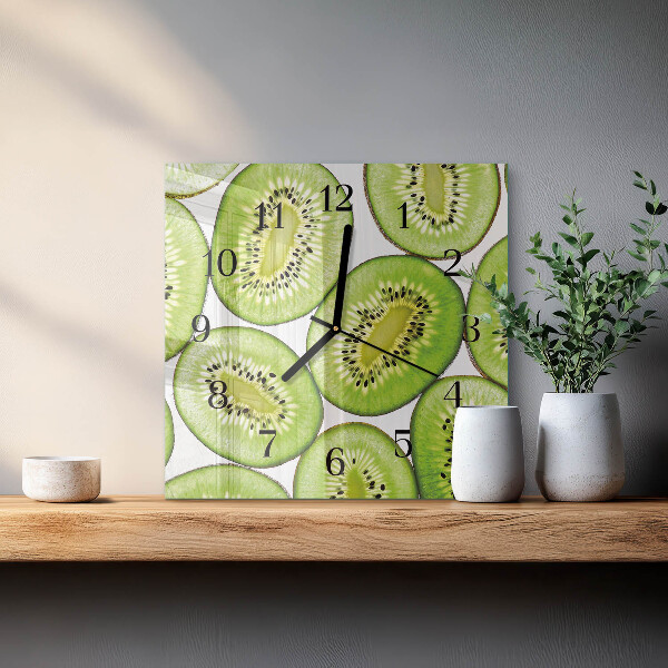 Szögletes üvegóra Kiwi