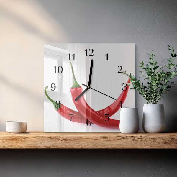 Szögletes üvegóra Chili paprika