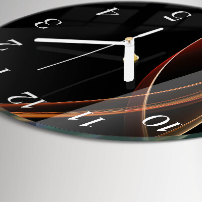 Kerek fali üvegóra Absztrakt vonalak