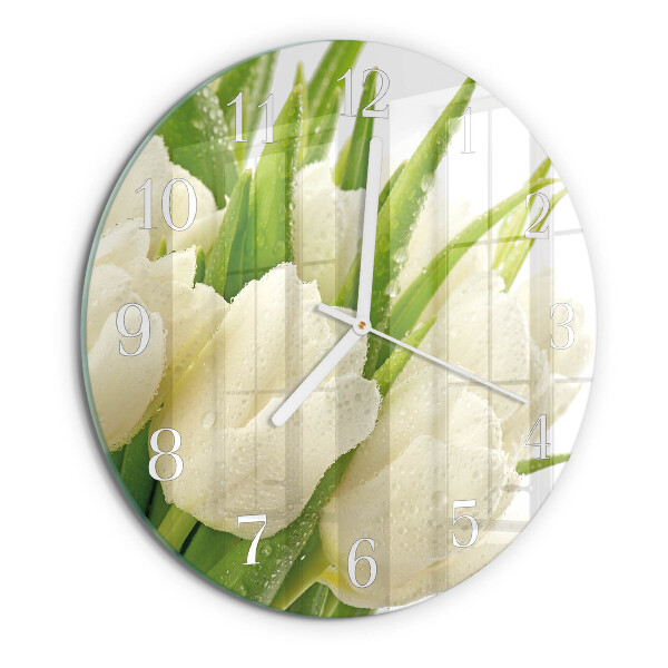Kerek fali üvegóra Tulipánok