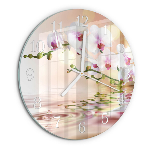 Kerek fali üvegóra Orchidea