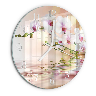 Kerek fali üvegóra Orchidea