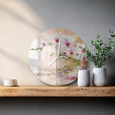 Kerek fali üvegóra Orchidea