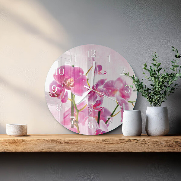 Kerek fali üvegóra Orchidea