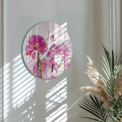 Kerek fali üvegóra Orchidea