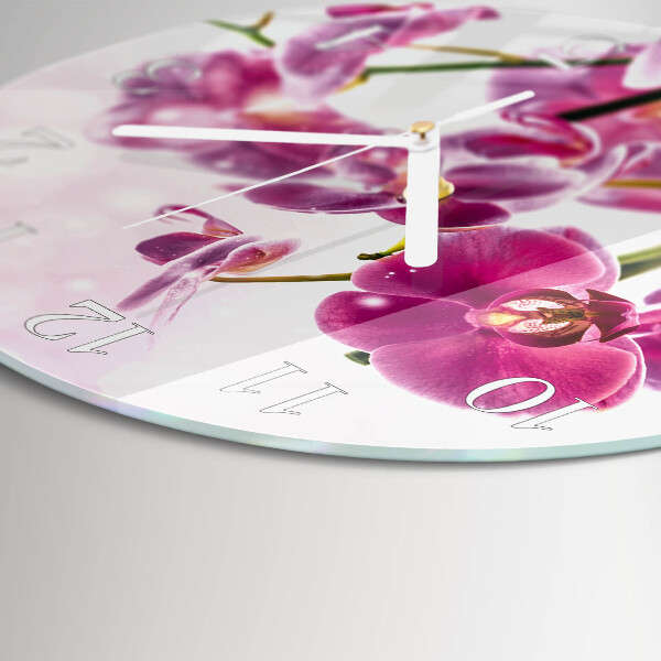 Kerek fali üvegóra Orchidea