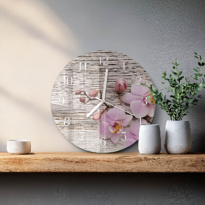 Kerek fali üvegóra Orchidea