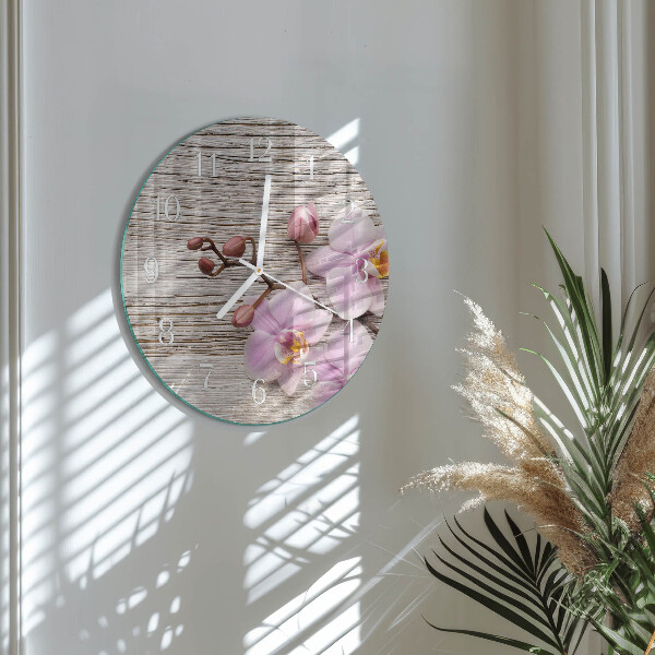 Kerek fali üvegóra Orchidea