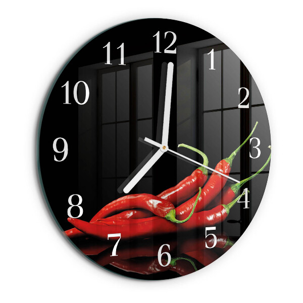 Kerek fali üvegóra Chili paprika