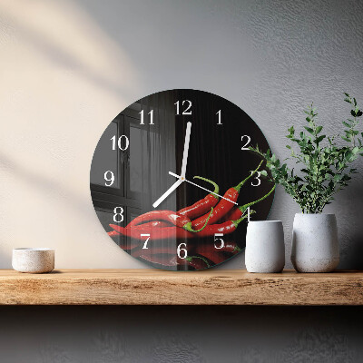 Kerek fali üvegóra Chili paprika