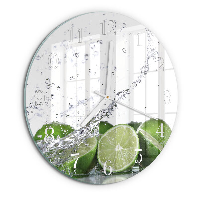Kerek fali üvegóra Lime