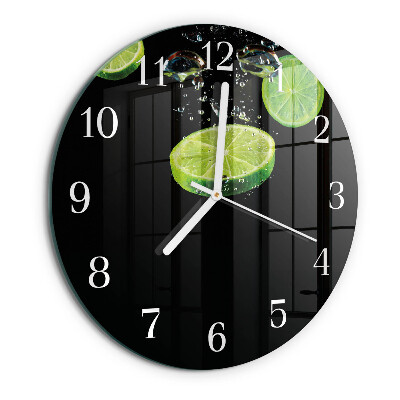 Kerek fali üvegóra Lime