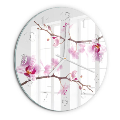 Kerek fali üvegóra Orchidea