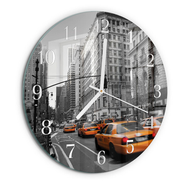 Kerek fali üvegóra New York-i taxi