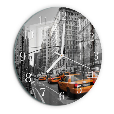 Kerek fali üvegóra New York-i taxi