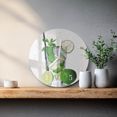 Kerek fali üvegóra Lime és menta