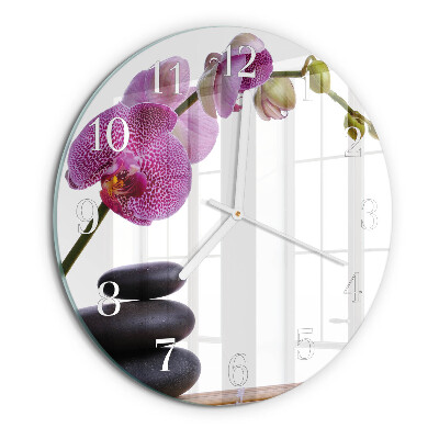 Kerek fali üvegóra Orchidea