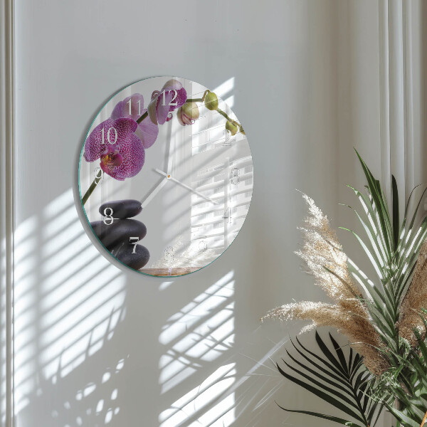 Kerek fali üvegóra Orchidea