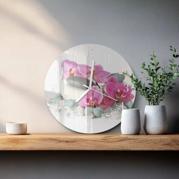 Kerek fali üvegóra Orchideák