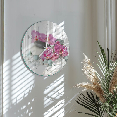 Kerek fali üvegóra Orchideák