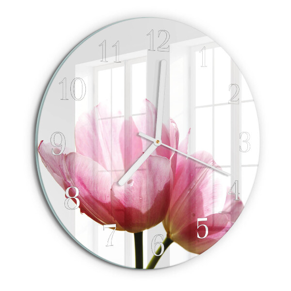 Kerek fali üvegóra Tulipánok