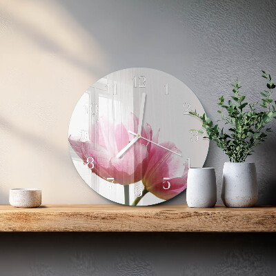 Kerek fali üvegóra Tulipánok