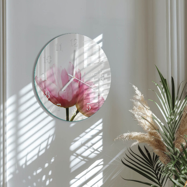 Kerek fali üvegóra Tulipánok