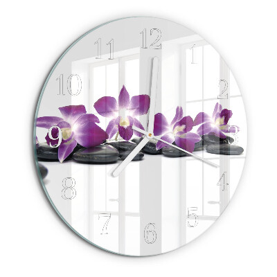 Kerek fali üvegóra Orchidea