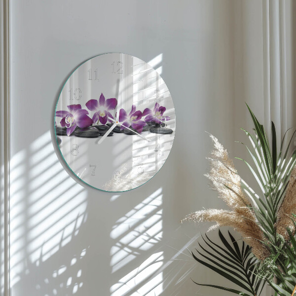 Kerek fali üvegóra Orchidea
