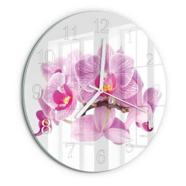 Kerek fali üvegóra Orchideák