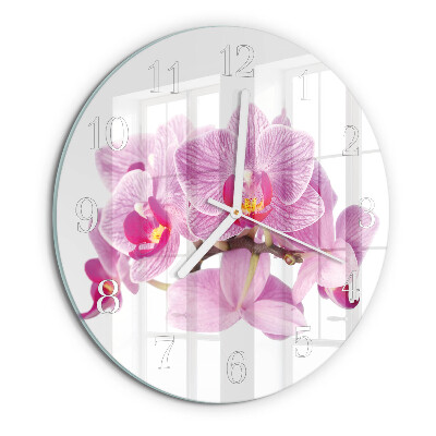 Kerek fali üvegóra Orchideák